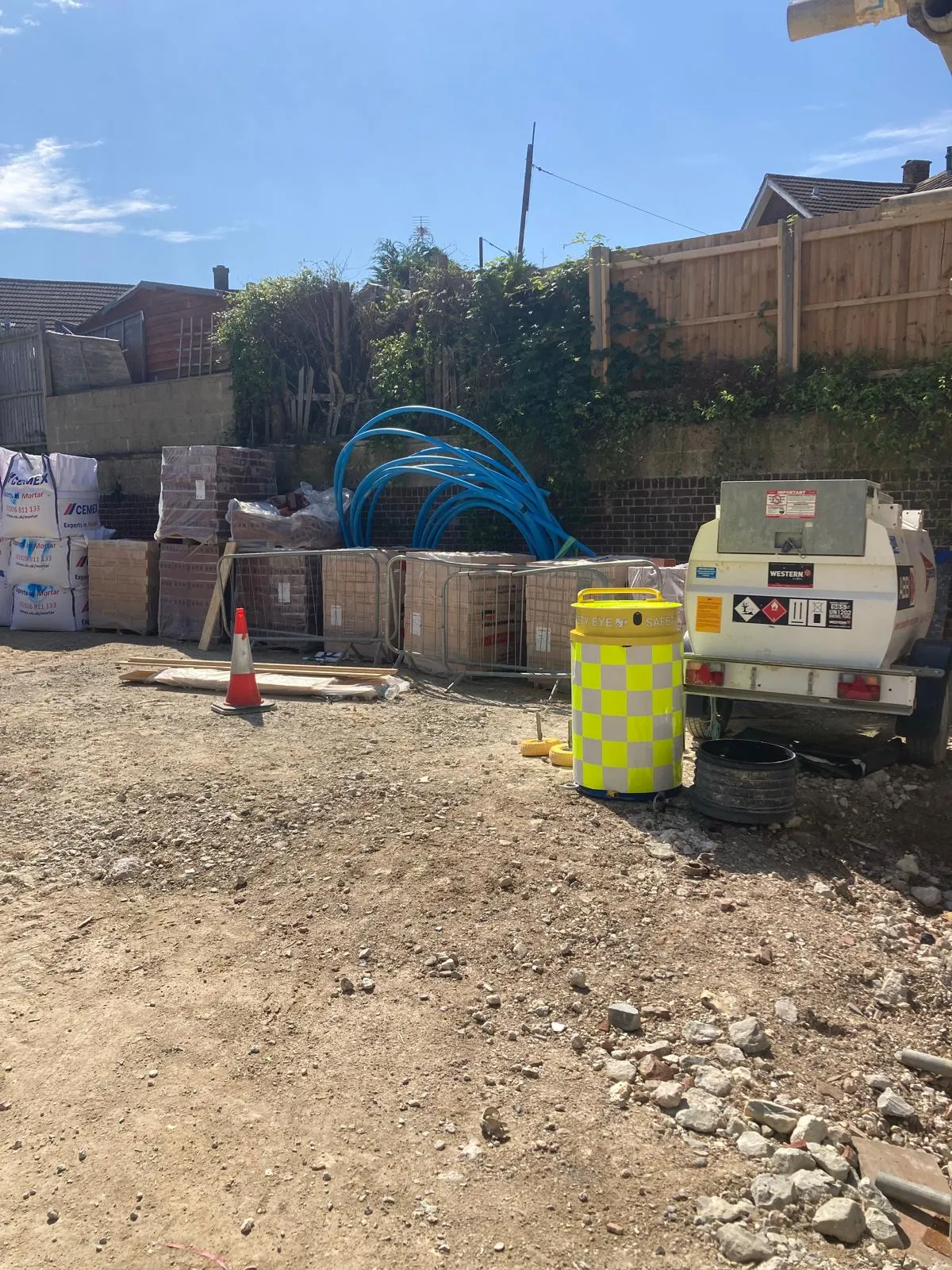 Safety Eye CCTV bollard at utility works and construction site for security monitoring